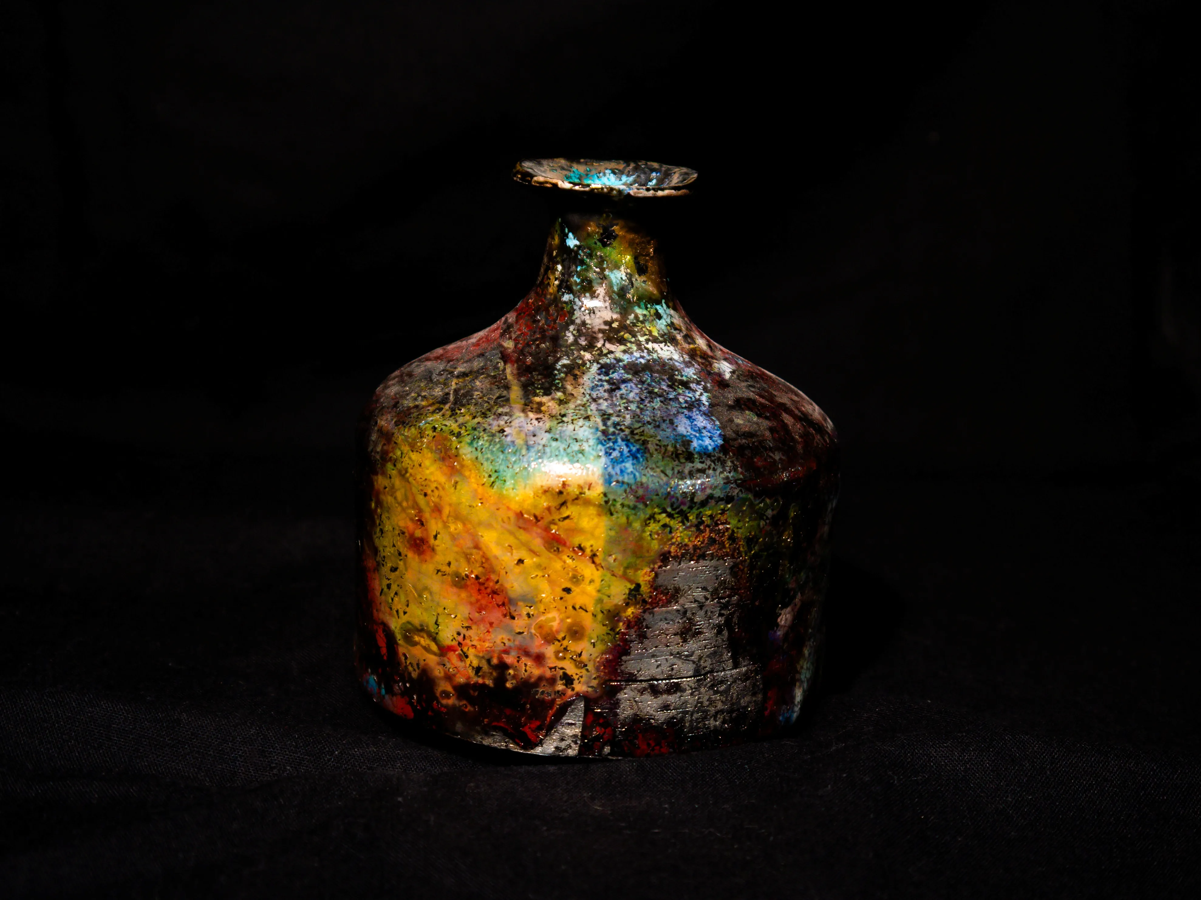 Raku Bud vase